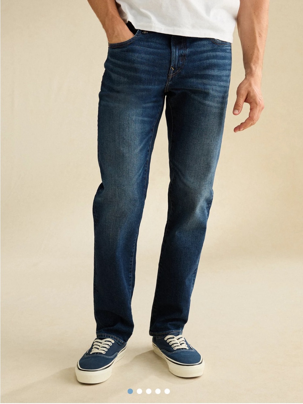 American Eagle Outfitters Men's Extreme Flex Slim Straight Jeans - Rustic Blue